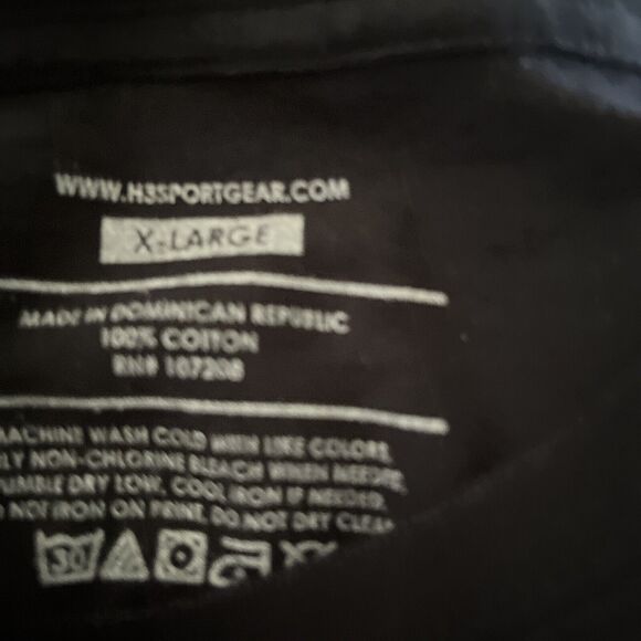 X-Large Sport Gear Black Graphic T-Shirt American Flag Crew Neck Short Sleeve - Picture 5 of 5